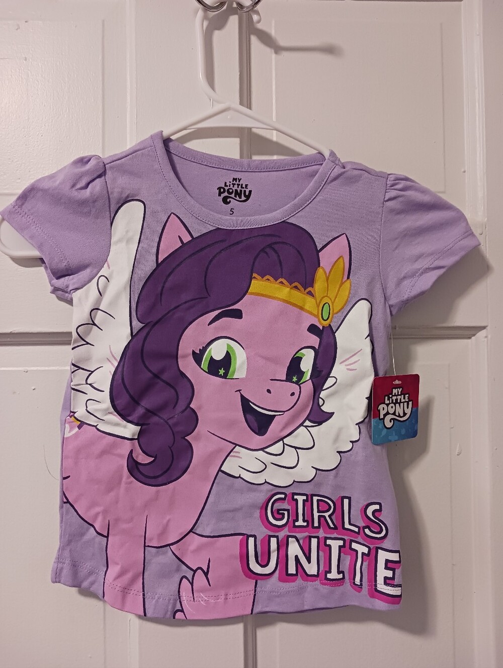 My Little Pony Licensed Purple Pink Cartoon Girls T-shirt Sz 5 (Girls) NWT